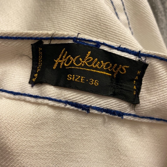 Vintage 1970’s White Denim Flare Bellbottoms - Picture 4 of 4